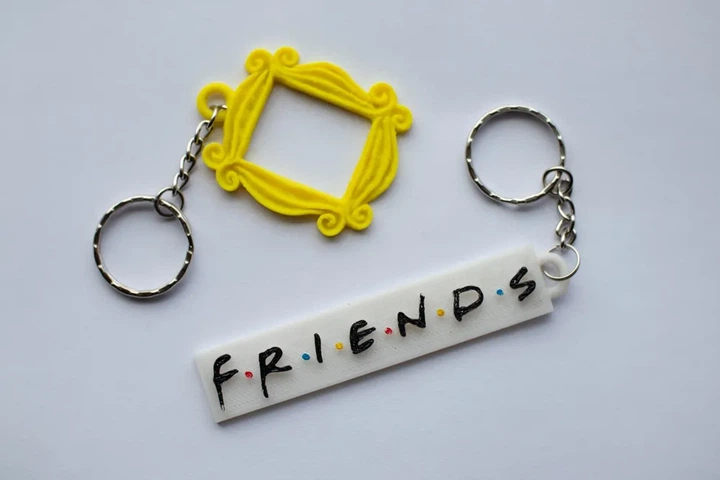 Набір брелоків для ключів Друзі жовта рамка та логотип Friends. Aivory - зображення 2