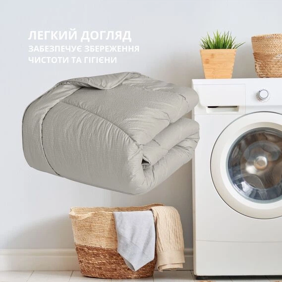 Одеяло IDEIA Nordic Comfort зимнее полуторное 140х210 антиалергенное теплое пл 300 г/м2 серое - изображение 4