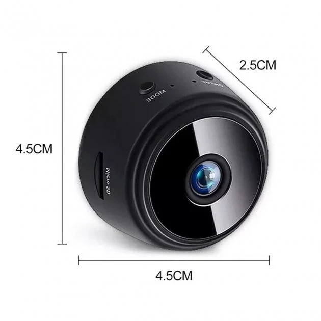 Мини IP камера ночное видение A9 Wi-Fi HD Black - изображение 8
