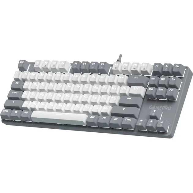 Клавіатура USB GamePro Genesis Metallic MK110G Outemu Red Switch UA LED Gray (MK110G) UA - Фото 2 Клавіатура USB GamePro Genesis Metallic MK110G Outemu Red Switch UA LED Gray (MK110G) UA - зображення 2