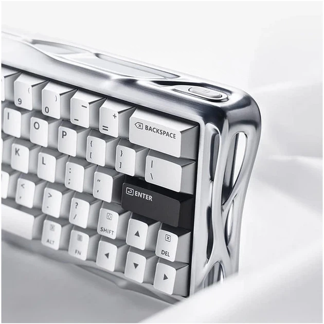 Клавіатура магнітна GravaStar Mercury V60 Pro 60keys, GravaStar Blackcore, USB-A, 8k, RGB, Chrome Silver (GSV60PRO_XTAL_SLV) - изображение 9
