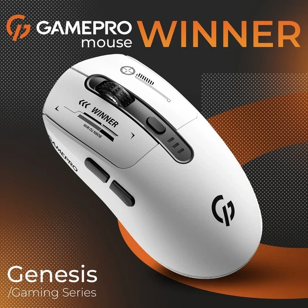 Bluetooth миша GamePro Genesis Winner Wireless/Bluetooth/USB White (GM079W) UA - Фото 6 Bluetooth миша GamePro Genesis Winner Wireless/Bluetooth/USB White (GM079W) UA - изображение 6