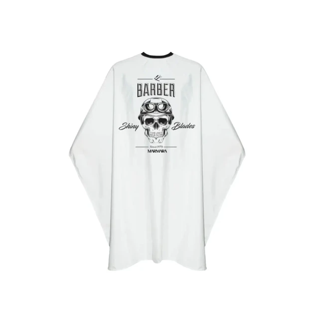 Перукарська накидка Marmara Barber "Scull White" - Фото 1 Перукарська накидка Marmara Barber "Scull White" - зображення 1