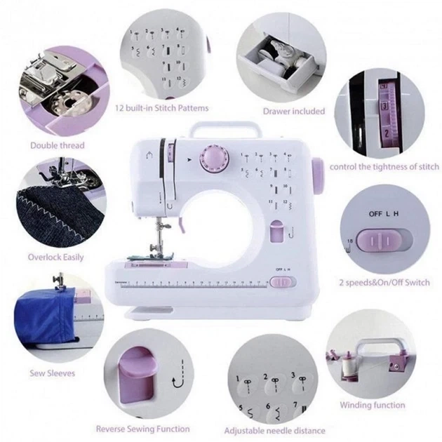 Многофункциональная швейная машинка портативная Household Sewing Machine FHSM-505 от батареек - изображение 12