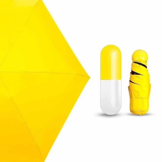 Мини-зонт в капсуле Capsule Umbrella в футляре механический - изображение 9