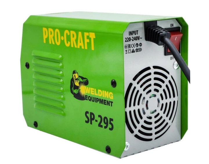 Зварювальний інвертор Procraft SP-295 295А інверторний апарат MMA 220В з кейсом + маска хамелеон - Фото 5 Зварювальний інвертор Procraft SP-295 295А інверторний апарат MMA 220В з кейсом + маска хамелеон - зображення 5