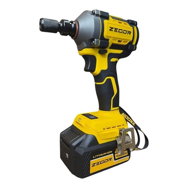Гайковерт ударний акумуляторний Zegor SDP-21BL 21 В 500 Hm Комплект - зображення 3