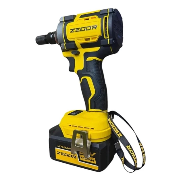Гайковерт ударний акумуляторний Zegor SDP-21BL 21 В 500 Hm Комплект - зображення 5