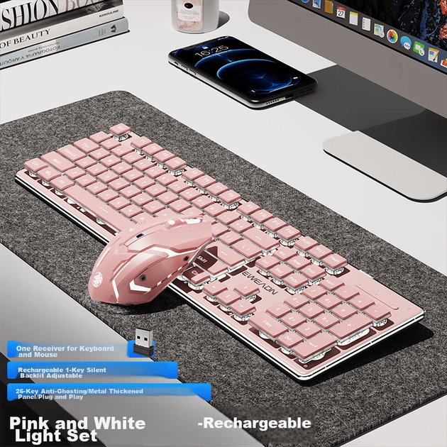 Комплект бездротовий EWEADN X7S Wireless/Bluetooth Pink - зображення 2