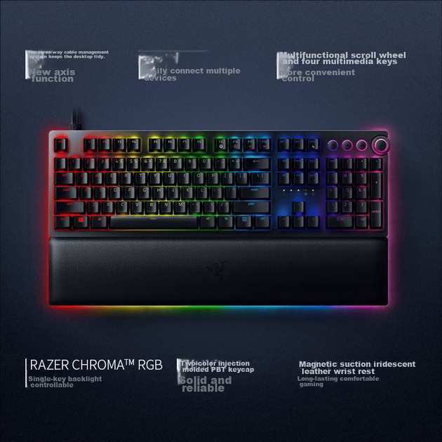 Аналогово-оптические переключатели Razer DeathAdder V2, для киберспорта, компьютерных игр, механическая клавиатура с RGB-подсветкой. - Фото 2 Аналогово-оптические переключатели Razer DeathAdder V2, для киберспорта, компьютерных игр, механическая клавиатура с RGB-подсветкой. - изображение 2