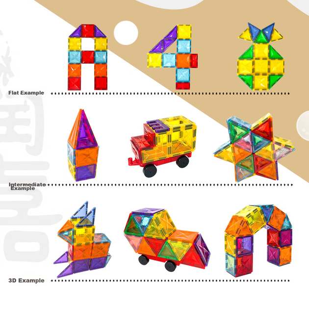 Конструктор BULUQI магнитный с окошком-ромбом, 3-6 лет - изображение 6