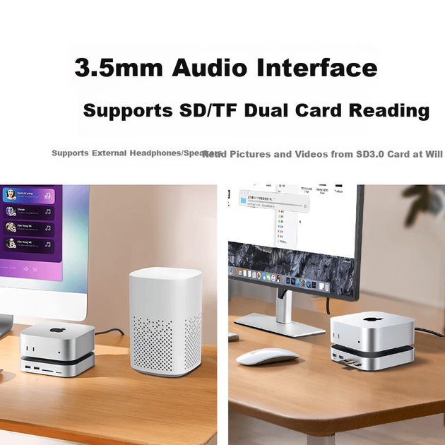 Корпус для M.2 SSD-накопителей UGREEN, совместимый с док-станцией расширения Mac Mini M4, DisplayPort, USB 3.2, совместимый с устройствами Apple Host, интерфейс Thunderbolt 4/5. - зображення 7