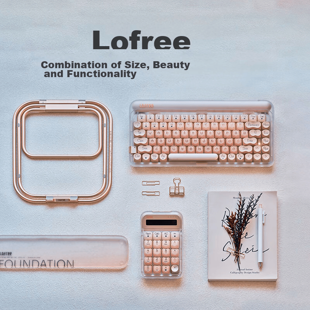 Рідкий тональний крем LOFREE EH121, цифрова клавіатура з трьома режимами роботи з цукровими бобами, міні-клавіатура Bluetooth, калькулятор, підходить для фінансів та офісного використання - зображення 6