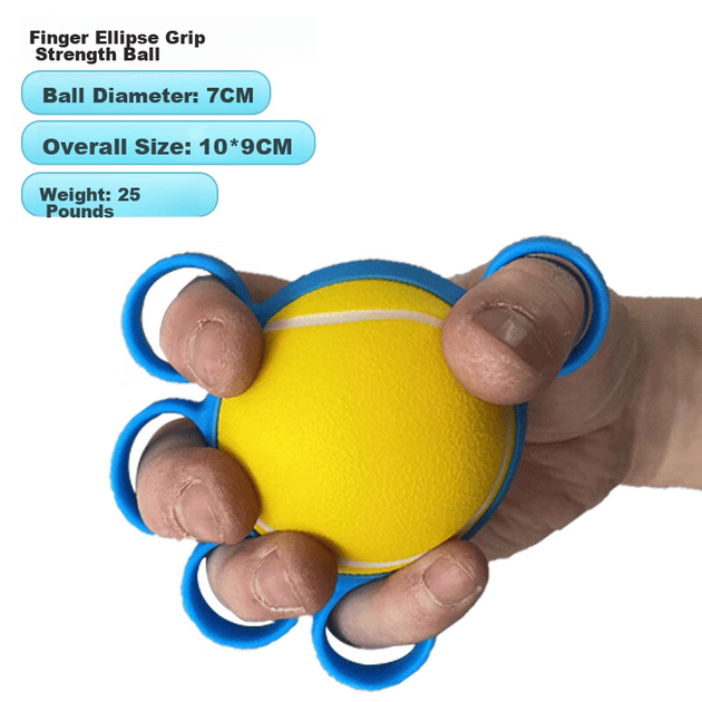Тренажер для рук Duweike Grip Ball для реабилитации пожилых людей и детей, оборудование для упражнений для рук, набор из трех колец для укрепления пальцев. - изображение 3