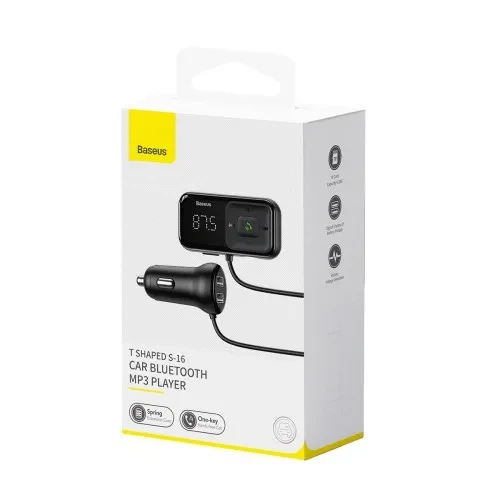 АЗП/ФМ-Модулятор Baseus T Shaped S-16 Car Bluetooth MP3 Player Black CCMT000201 - изображение 2
