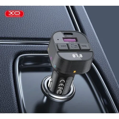 ФМ-модулятор XO BCC17 Smart Bluetooth MP3 A+C Dual Port PD30W Чорний - изображение 5