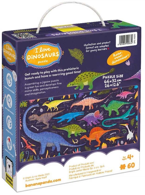 Puzzle Banana Panda I Love Dinosaurs 60 elementów 49263 (5902983492634) - obraz 3