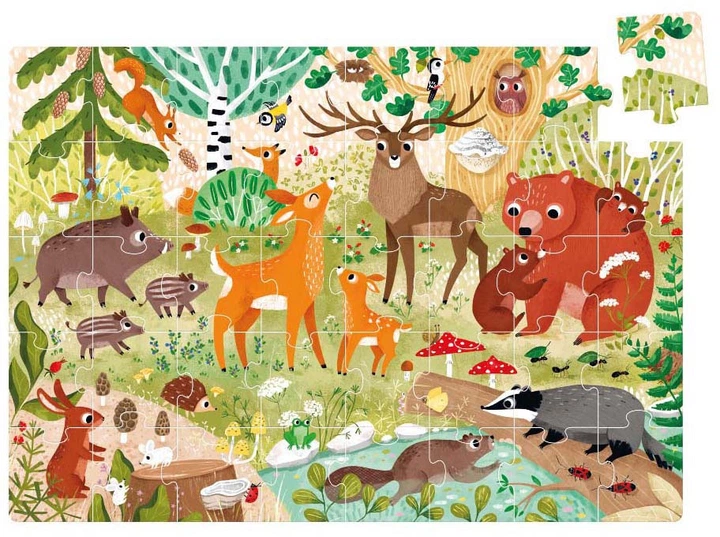 Puzzle Banana Panda Wild Jumbo Forest Animals 40 elementów 49260 (5902983492603) - obraz 2