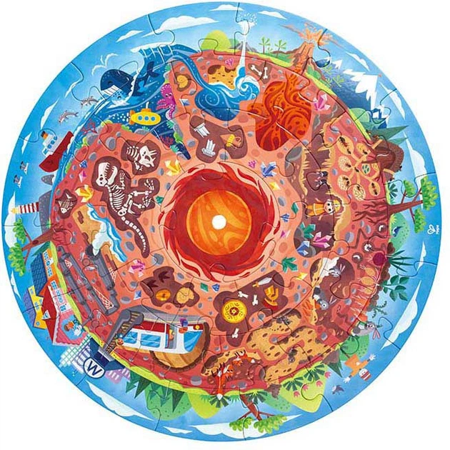 Puzzle Hape Podziemny świat ze światłem LED 36 elementów E1637 (6943478037168) - obraz 2