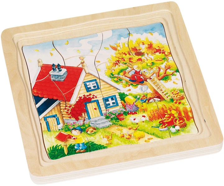 Układanka drewniana Goki Seasons warstwowa 54 elementy 57684 (4013594576840) - obraz 3