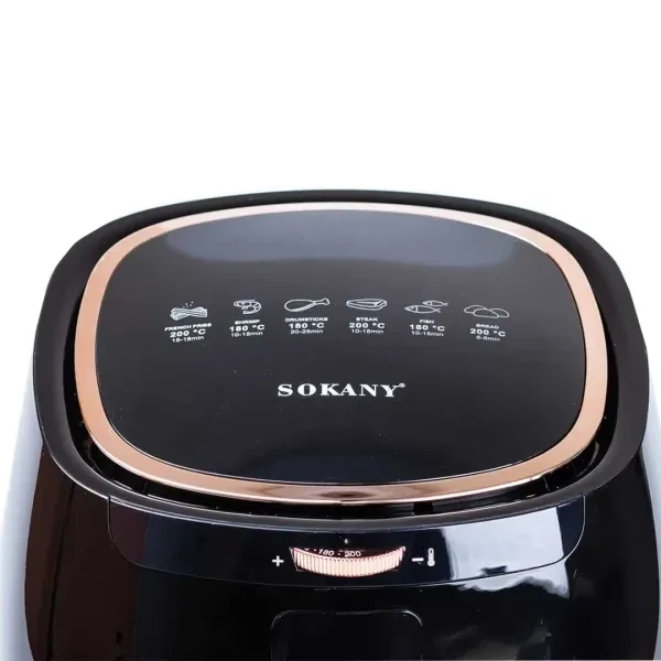 Аэрогриль-фритюрница SOKANY SK-8027 на 6.5 л с терморегулятором, черный - изображение 7