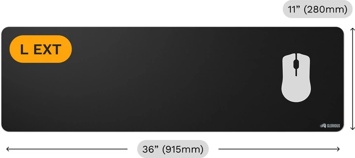 Podkładka pod myszkę Glorious Gaming Mousepad 2 L borderless, rubberized 915 x 280mm Black (810069977263) - obraz 7