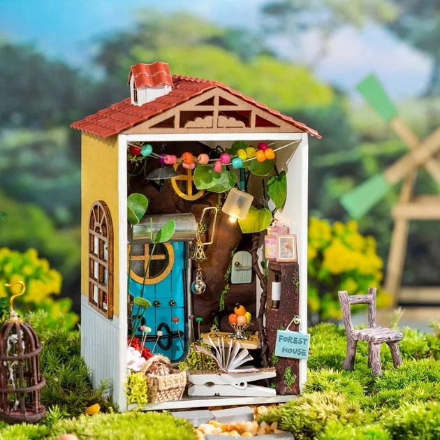 Drewniany model 3D Robotime Mini ogród 8,5 x 7 x 13 cm (651850) (6946785117356) - obraz 5