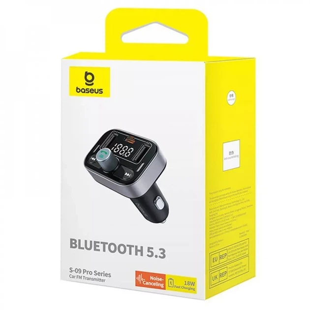 FM‐трансмиттер Baseus FM Launcher SD09 Pro 35W Type‐C+2USB (PD+QC3.0) - Фото 5 FM‐трансмиттер Baseus FM Launcher SD09 Pro 35W Type‐C+2USB (PD+QC3.0) - изображение 5