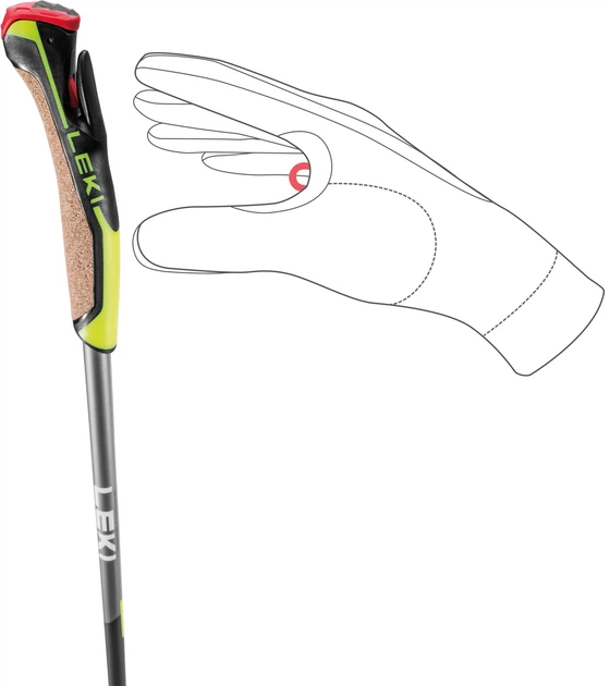 Kijki do nordyckiego chodzenia Leki Speed Pacer Lite 110 cm Niebeskie (65325501110) - obraz 6