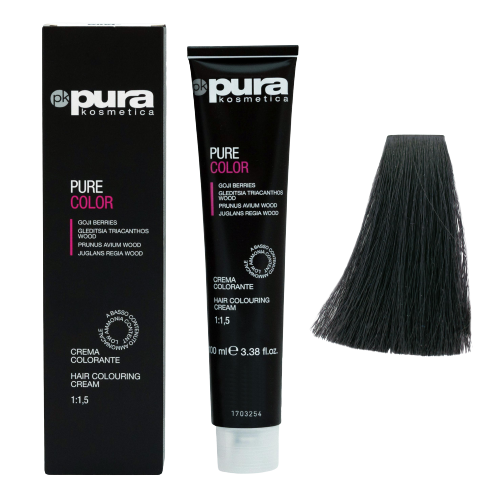 Крем-краска для волос Pura Kosmetica 1/0 black 100 мл (8021694061452) - изображение 3