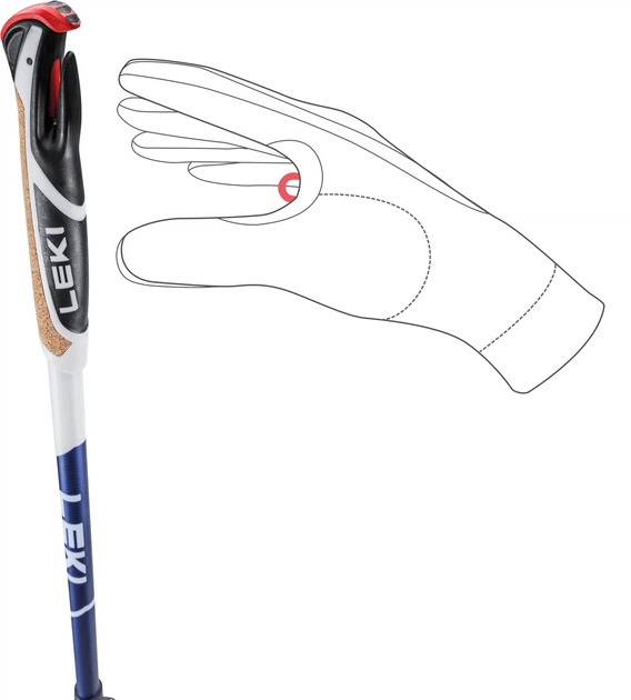 Kijki do nordyckiego chodzenia Leki Smart Supreme blue 100-130 cm Niebeskie (65325421) - obraz 5