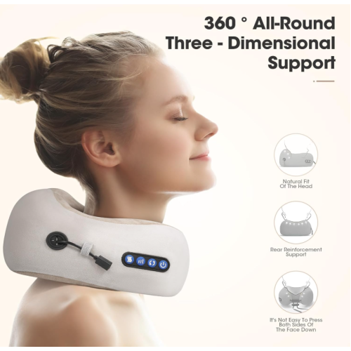 Дорожная массажная подушка Travel Massage Pillow арт-5074 для шеи и спины - изображение 2