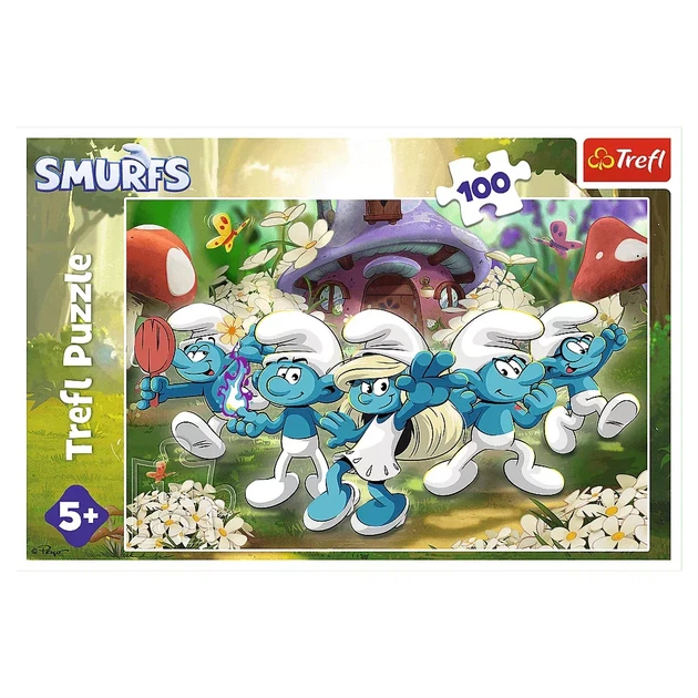 Пазли Trefl The Smurfs Зустріч зі смурфами 100 ел (22575) - зображення 3