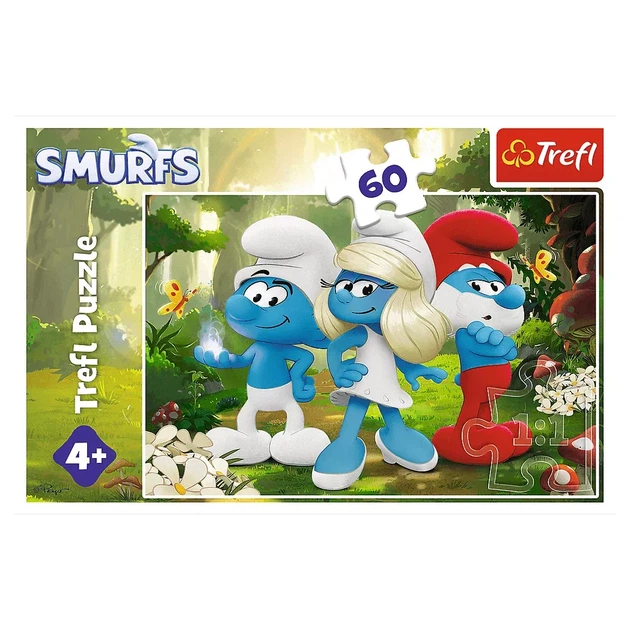 Пазлы Trefl The Smurfs Зачарованный лес 60 эл (17401) - Фото 2 Пазлы Trefl The Smurfs Зачарованный лес 60 эл (17401) - изображение 2
