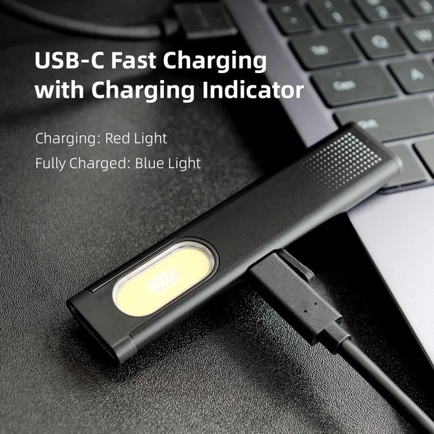 Ліхтарик Warsun T7 - металевий корпус, USB-C, з магнітом та кліпсою - Фото 3 Ліхтарик Warsun T7 - металевий корпус, USB-C, з магнітом та кліпсою - зображення 3