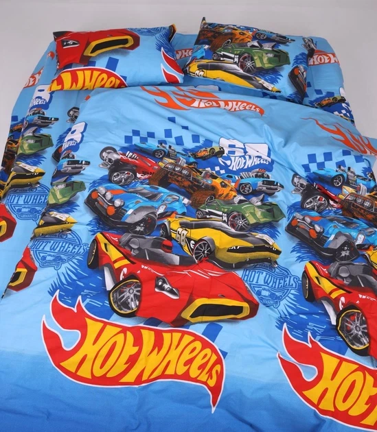 Постільна білизна бязь Хот Вілз Hot Wheels 150х215 см (70х70 наволочки) EG7977D - Фото 3 Постільна білизна бязь Хот Вілз Hot Wheels 150х215 см (70х70 наволочки) EG7977D - зображення 3