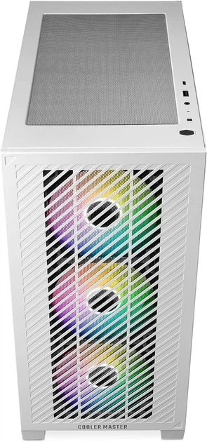 Корпус Cooler Master Elite 301 ARGB White / Micro-ATX / Mini-ITX / 3x120mm ARGB / Glass / USB Type-C - изображение 4