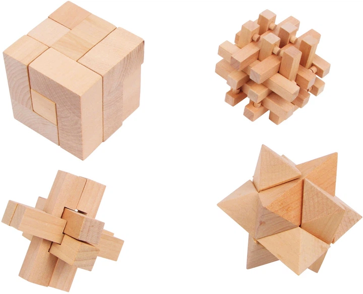 Zestaw łamigłówek drewnianych Small Foot 4 szt 2934 (4020972029348) - obraz 2