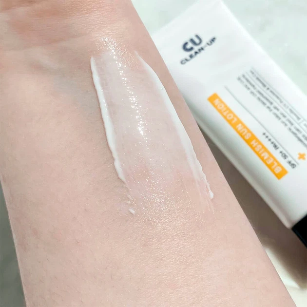 Сонцезахисний лосьйон з ліпосомами на стабільних фільтрах CU Skin Clean-Up Blemish Sun Lotion SPF 50+ PA++++ 60 мл - зображення 2