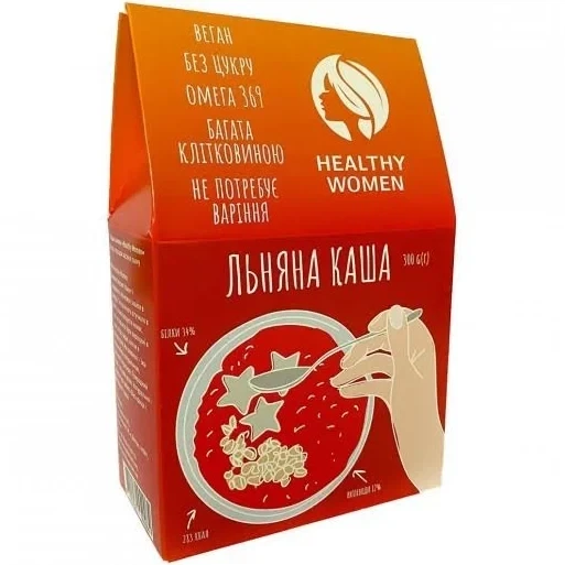 Каша лляна натуральна Healthy Women 300 г - Фото 1 Каша лляна натуральна Healthy Women 300 г - зображення 1