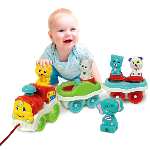 Interaktywny pociąg Clementoni Baby 3 w 1 ze zwierzątkami (8005125508020) - obraz 3
