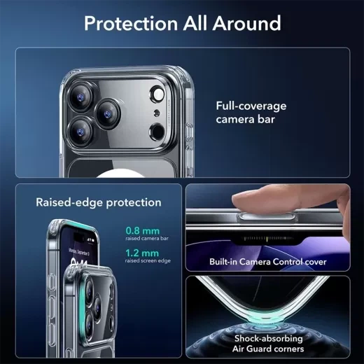 Чехол ESR Classic Hybrid Magnetic Case (Camera Control) Clear для iPhone 17 Pro (1A86300101) - изображение 2