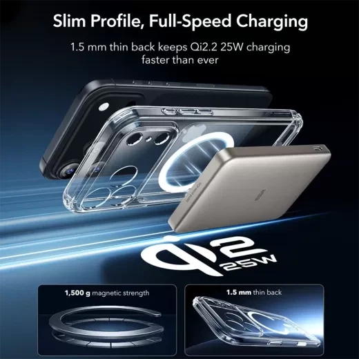 Чехол ESR Classic Hybrid Magnetic Case (Camera Control) Clear для iPhone 17 Pro (1A86300101) - изображение 5