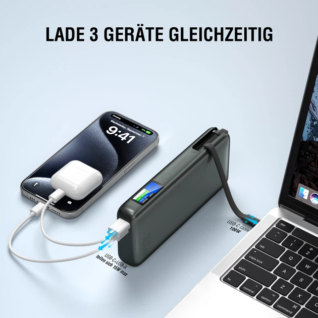 Powerbank 4smarts Enterprise 20000 mAh 165W Space Gray (4252011912261) - obraz 5