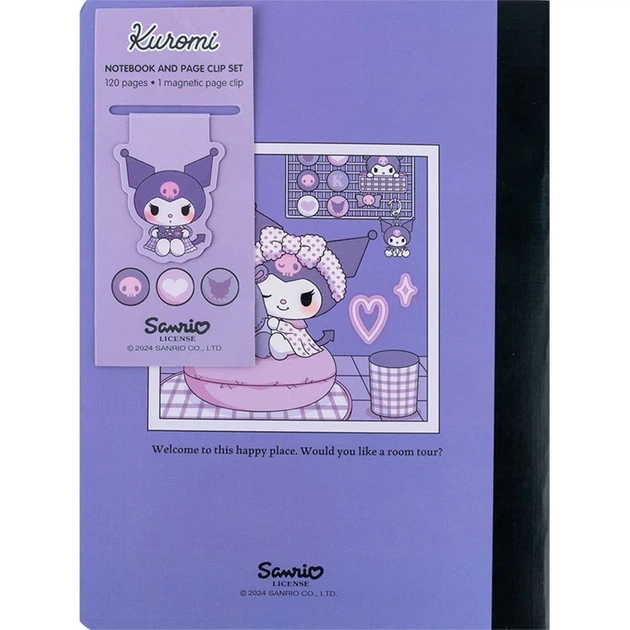 Блокнот з магнітною закладкою Kite Kuromi HK24-192, А5, 60 аркушів, клітинка - Фото 3 Блокнот з магнітною закладкою Kite Kuromi HK24-192, А5, 60 аркушів, клітинка - изображение 3