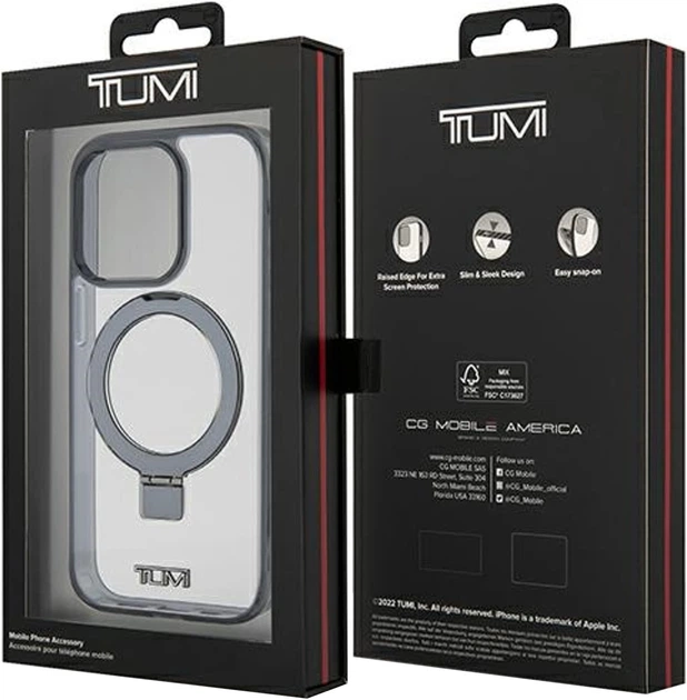 Etui Tumi Ring Stand Magsafe TUHMP15XSSFC do Apple iPhone 15 Pro Max Przezroczyste (3666339161583) - obraz 4