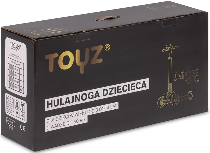 Дитячий самокат Toyz Satura триколісний Білий TOYZ-0433 (5903076321664) - зображення 9