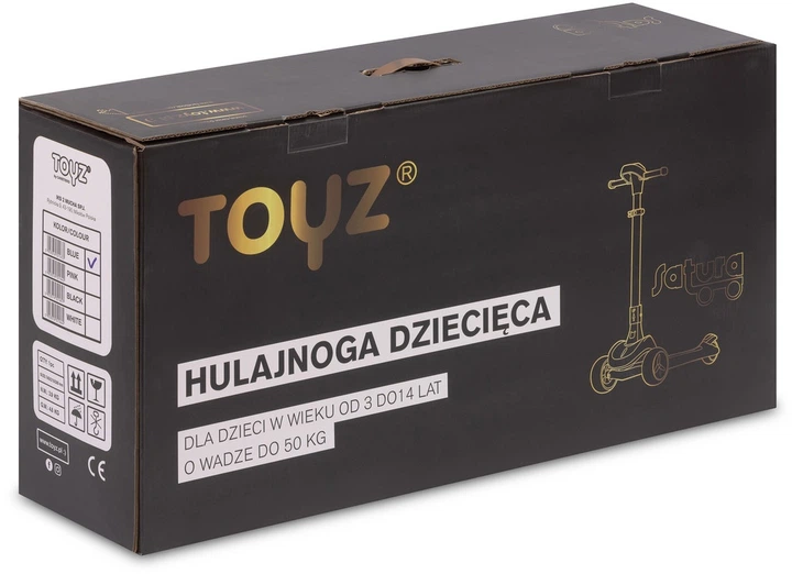 Дитячий самокат Toyz Satura триколісний Синій TOYZ-0430 (5903076321633) - зображення 9