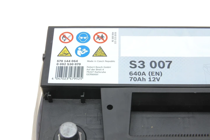 Акумулятор BOSCH 0092S30070 Cadillac Deville; Volkswagen Golf; Opel Astra, Vectra; Renault Laguna, Megane, Scenic, Clio, Espace; BMW 3 Series; Ford Explorer, Focus; Jeep Grand Cherokee; Volvo S40; Honda Accord 1347737, 1347732, 1L0915105B - изображение 8