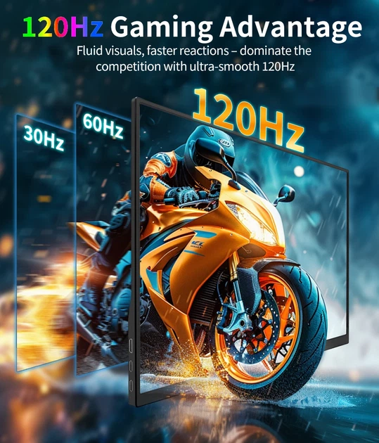 Портативный монитор HGFRTEE 18.5 FHD IPS Type-C 100Hz (B185-SZF20L1-X) - Фото 9 Портативный монитор HGFRTEE 18.5 FHD IPS Type-C 100Hz (B185-SZF20L1-X) - изображение 9